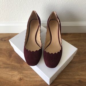 Chloe Scalloped Pumps in Obscure Purple